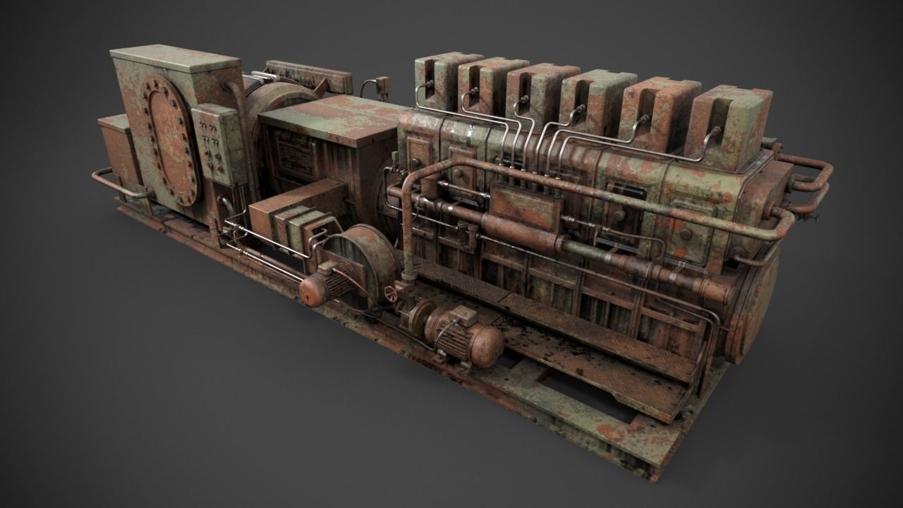 Diesel-generator steam engine 3D model_13