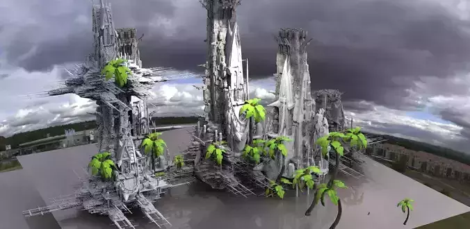 Tribal Island beach Towers Kit bash 4