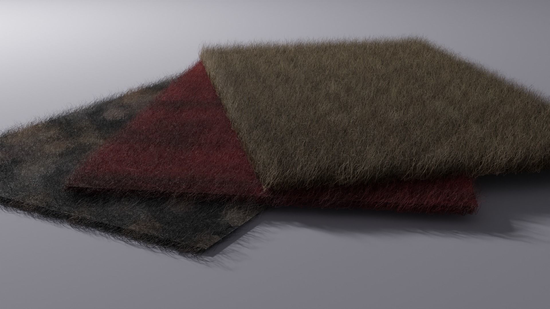 Carpet fur rug 3D model_2