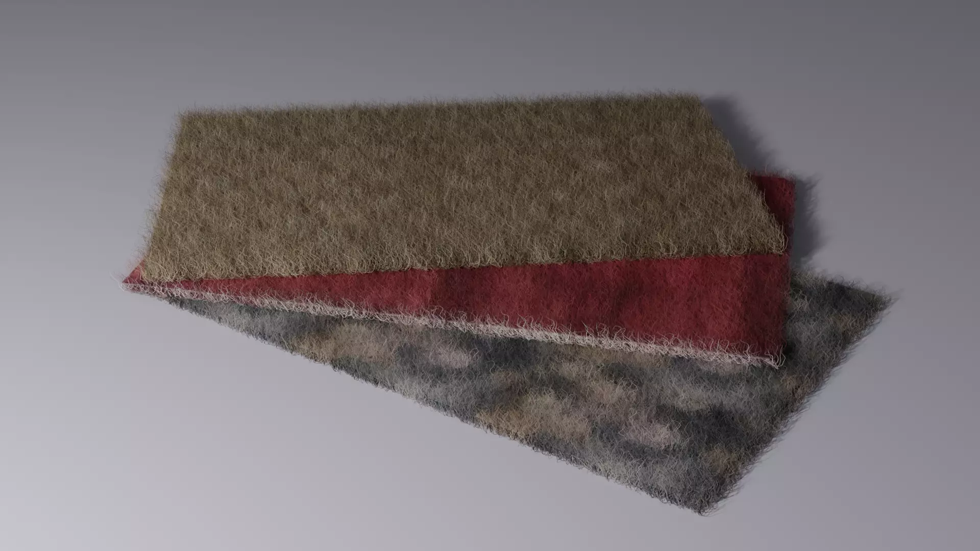 Carpet fur rug 3D model_0