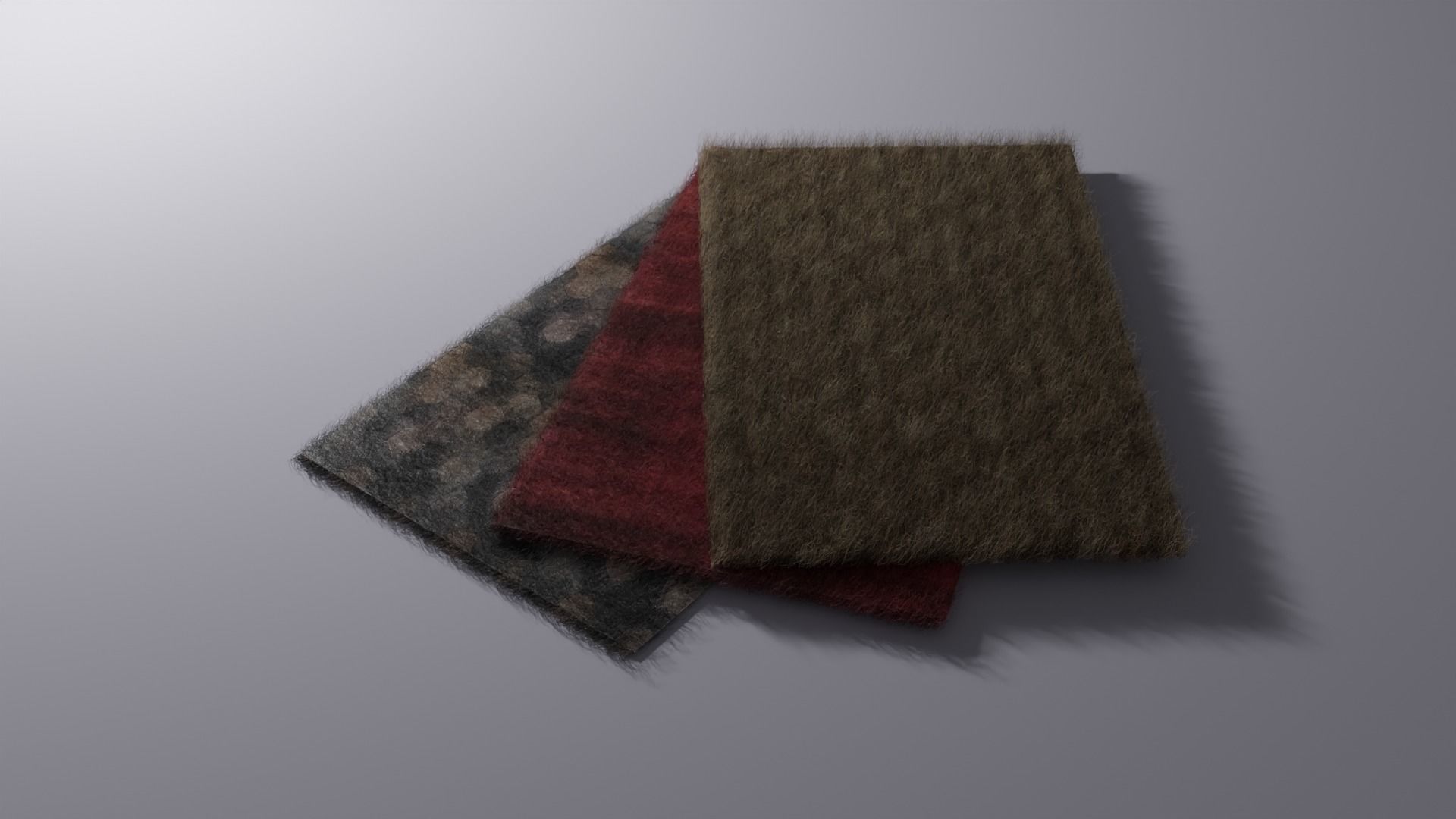 Carpet fur rug 3D model_1