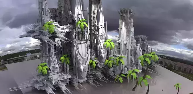 Shaman Island beach Towers Kit bash 