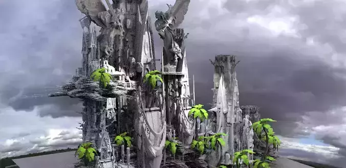 Tribal City Island beach Towers Kit bash 1 