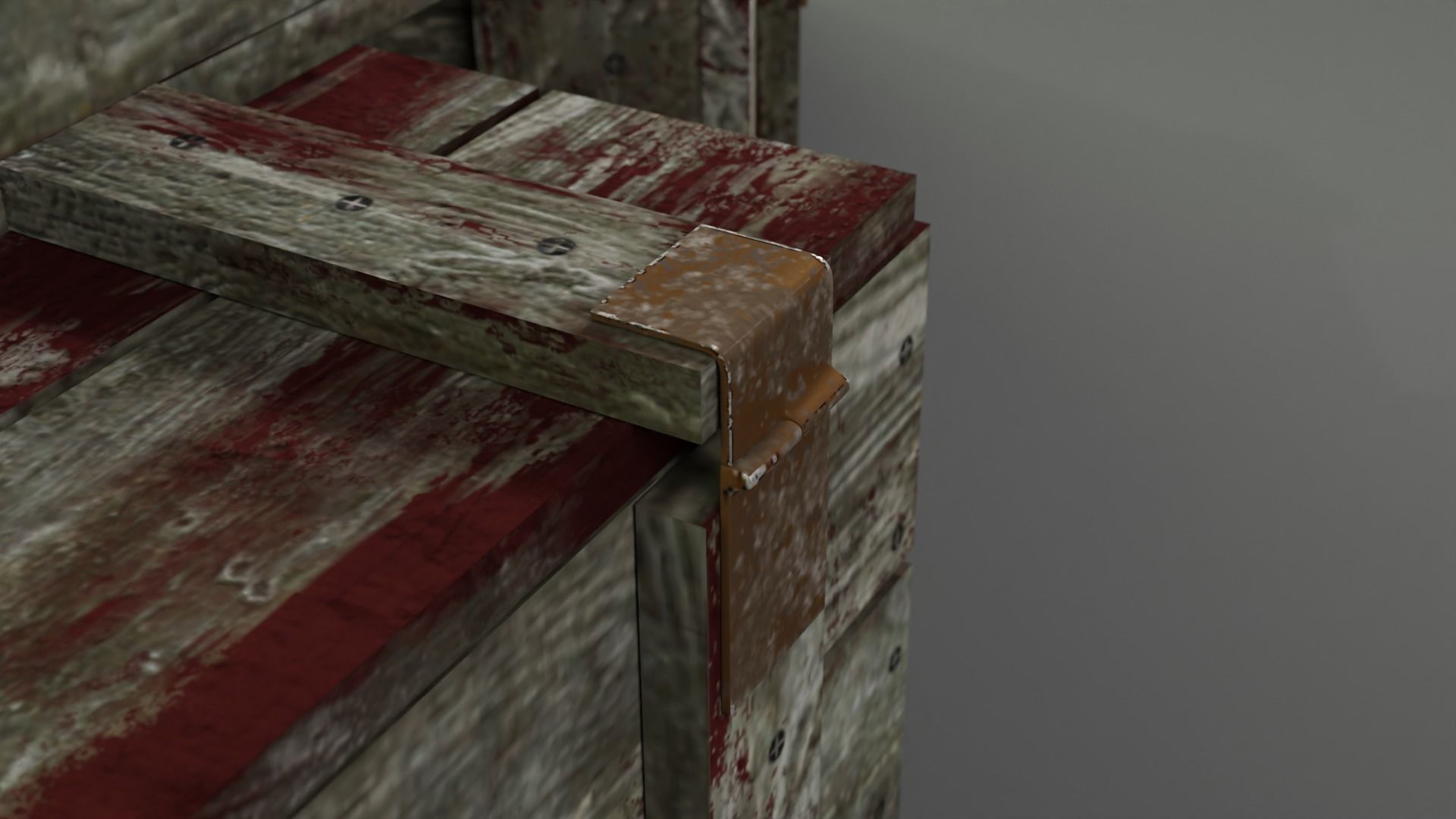 Crate with Gas masks 3D model_4