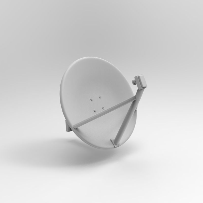 Satellite Dish Parabolic antenna 2 TYPES - 1-35 scale accessory 3D print model_3