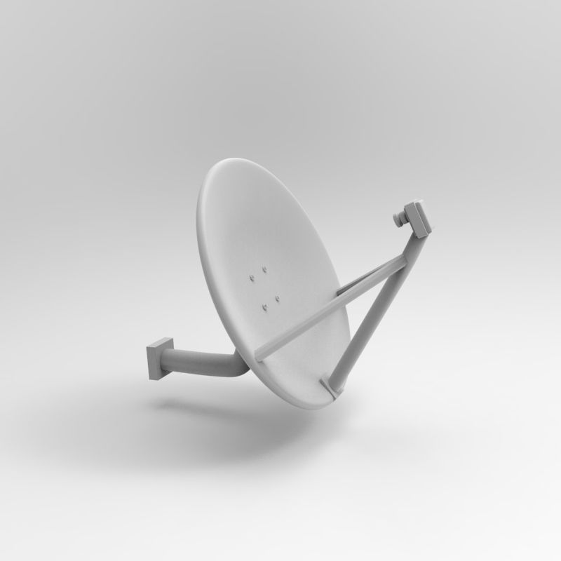 Satellite Dish Parabolic antenna 2 TYPES - 1-35 scale accessory 3D print model_9