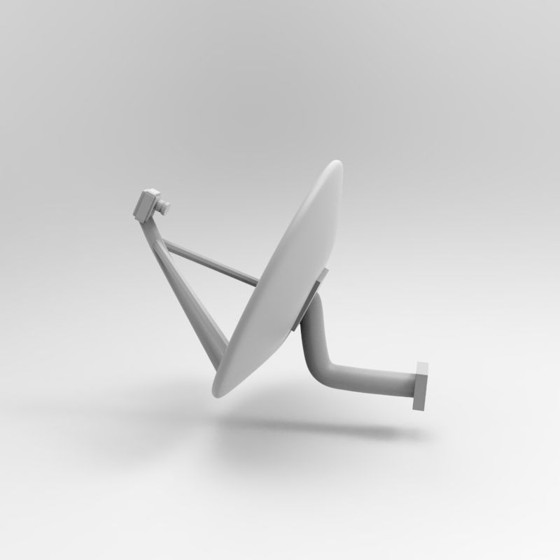 Satellite Dish Parabolic antenna 2 TYPES - 1-35 scale accessory 3D print model_16