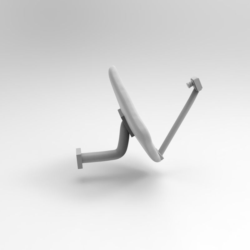 Satellite Dish Parabolic antenna 2 TYPES - 1-35 scale accessory 3D print model_24