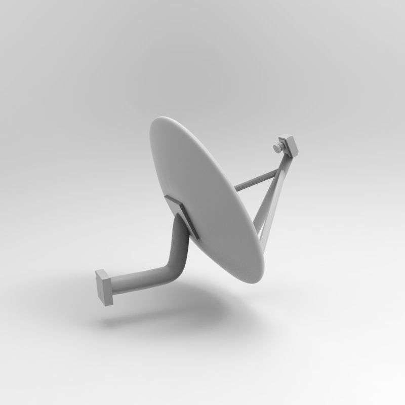 Satellite Dish Parabolic antenna 2 TYPES - 1-35 scale accessory 3D print model_7