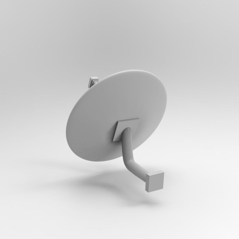 Satellite Dish Parabolic antenna 2 TYPES - 1-35 scale accessory 3D print model_18