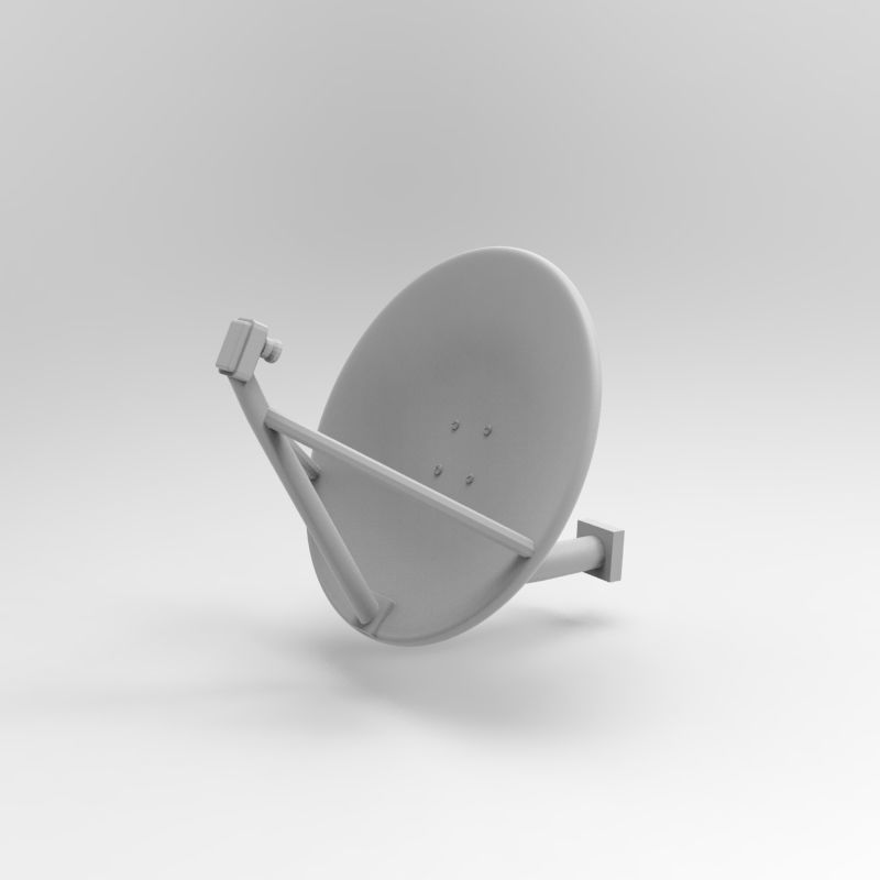 Satellite Dish Parabolic antenna 2 TYPES - 1-35 scale accessory 3D print model_14