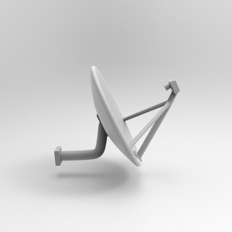 Satellite Dish Parabolic antenna 2 TYPES - 1-35 scale accessory 3D print model_8