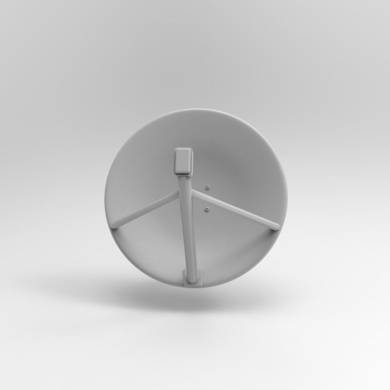 Satellite Dish Parabolic antenna 2 TYPES - 1-35 scale accessory 3D print model_12