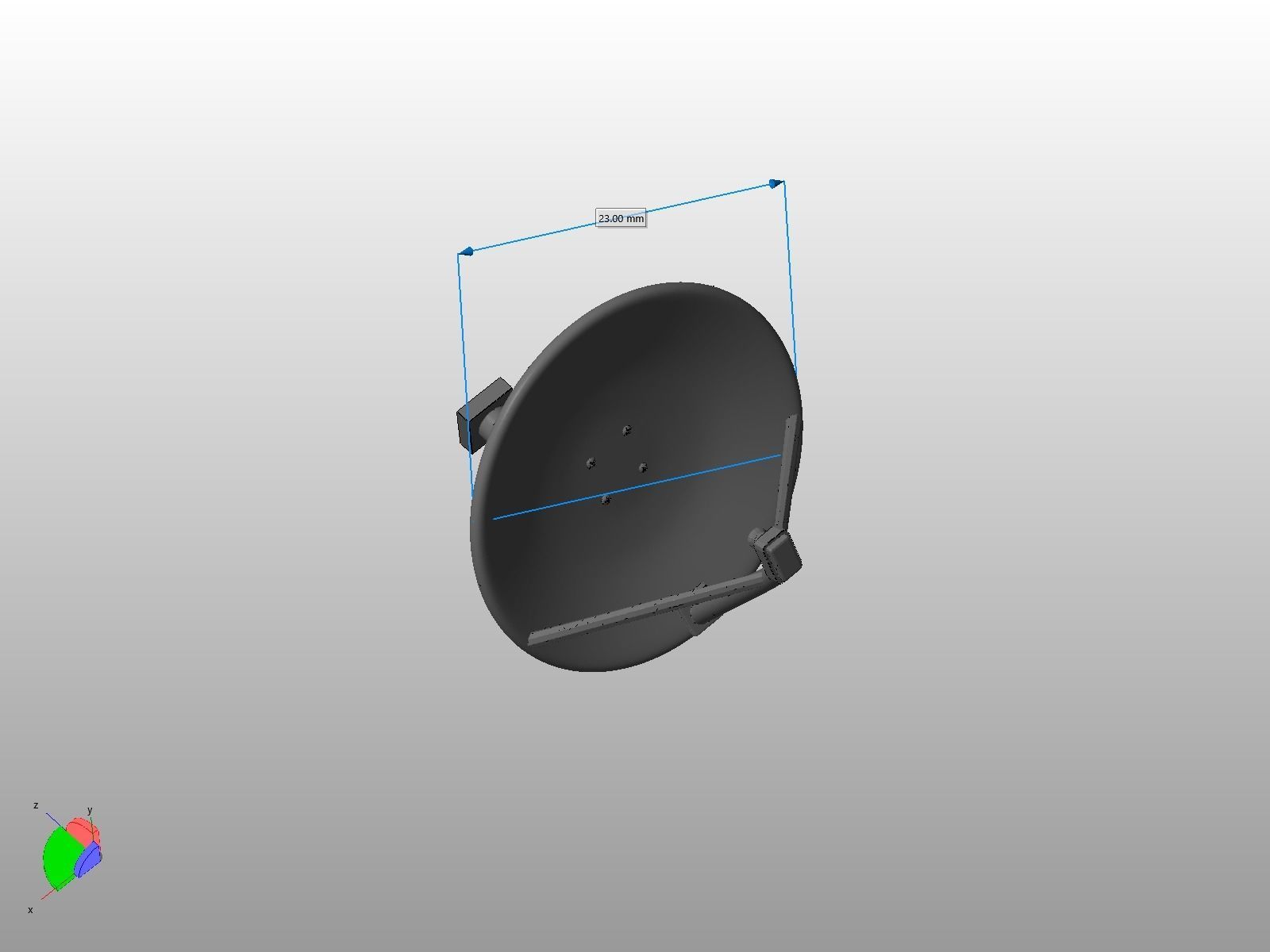 Satellite Dish Parabolic antenna 2 TYPES - 1-35 scale accessory 3D print model_1