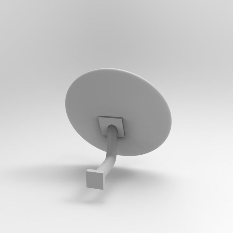 Satellite Dish Parabolic antenna 2 TYPES - 1-35 scale accessory 3D print model_5