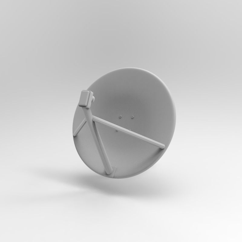 Satellite Dish Parabolic antenna 2 TYPES - 1-35 scale accessory 3D print model_13