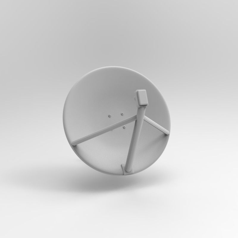 Satellite Dish Parabolic antenna 2 TYPES - 1-35 scale accessory 3D print model_11