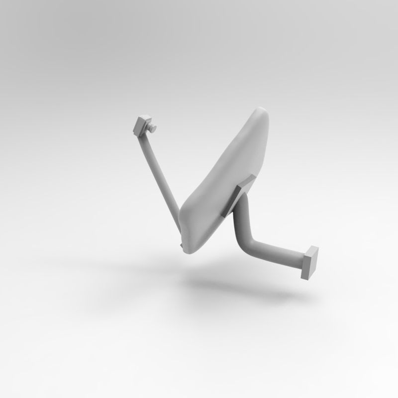 Satellite Dish Parabolic antenna 2 TYPES - 1-35 scale accessory 3D print model_33