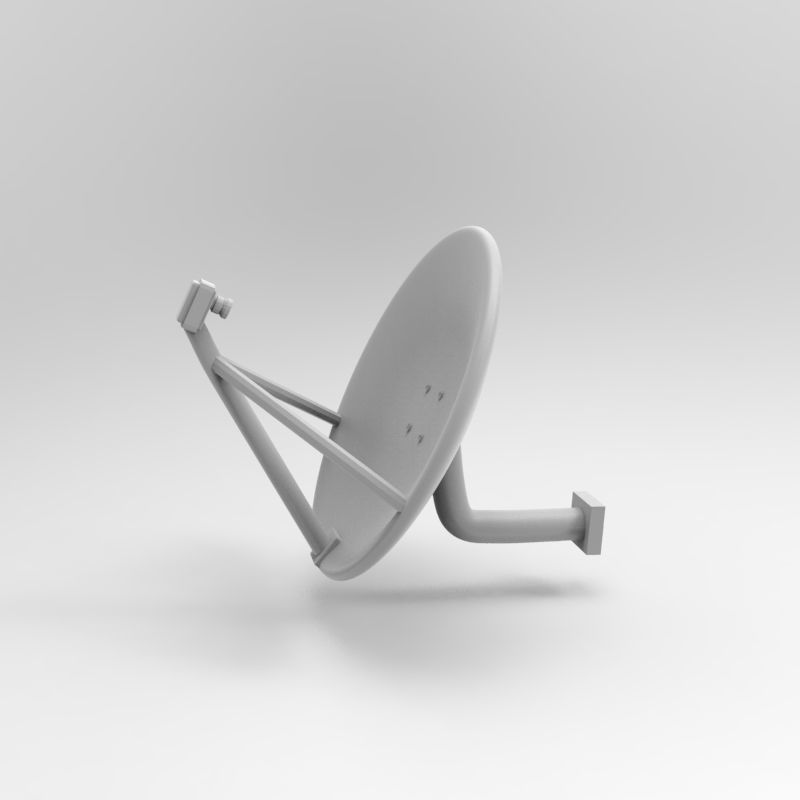 Satellite Dish Parabolic antenna 2 TYPES - 1-35 scale accessory 3D print model_15