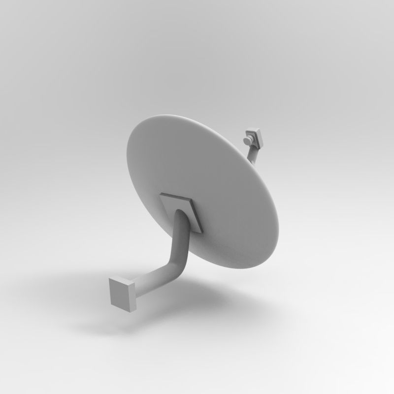 Satellite Dish Parabolic antenna 2 TYPES - 1-35 scale accessory 3D print model_6