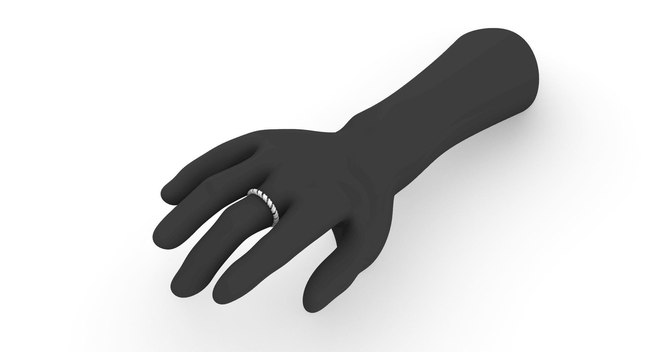 Spiral Cable Ring 3D print model_1