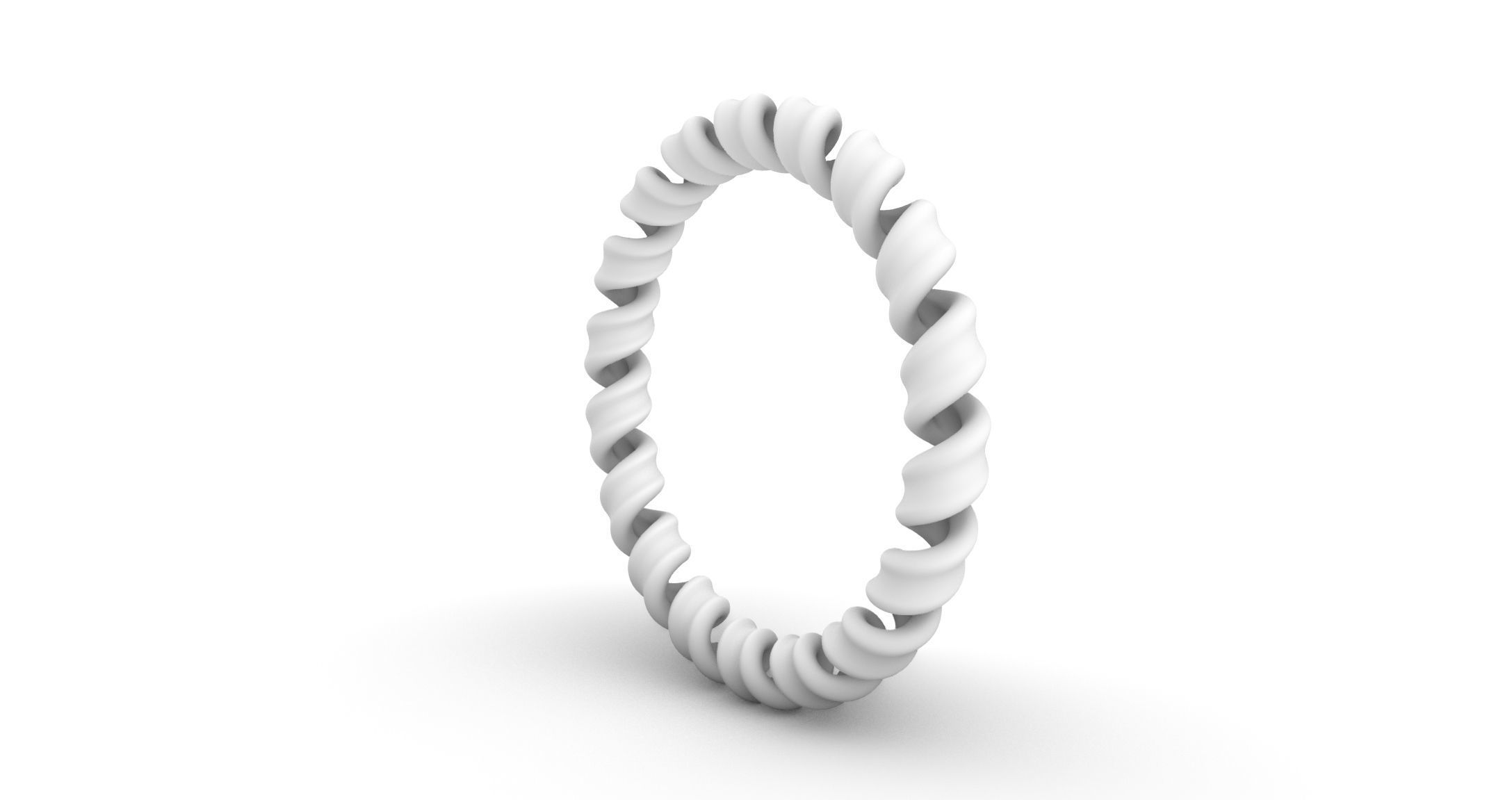 Spiral Cable Ring 3D print model_5