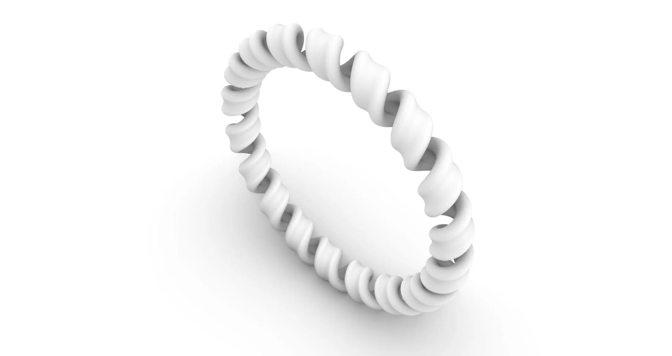 Spiral Cable Ring 3D print model_0