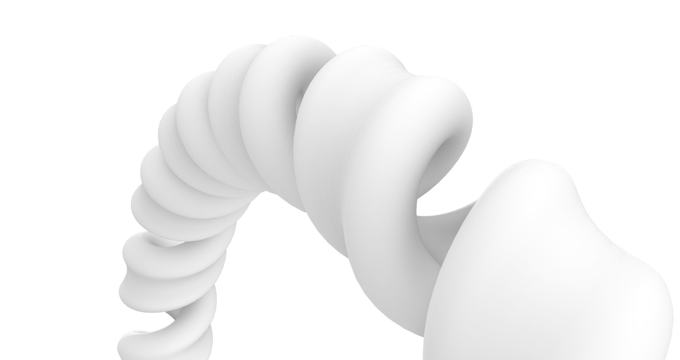 Spiral Cable Ring 3D print model_6