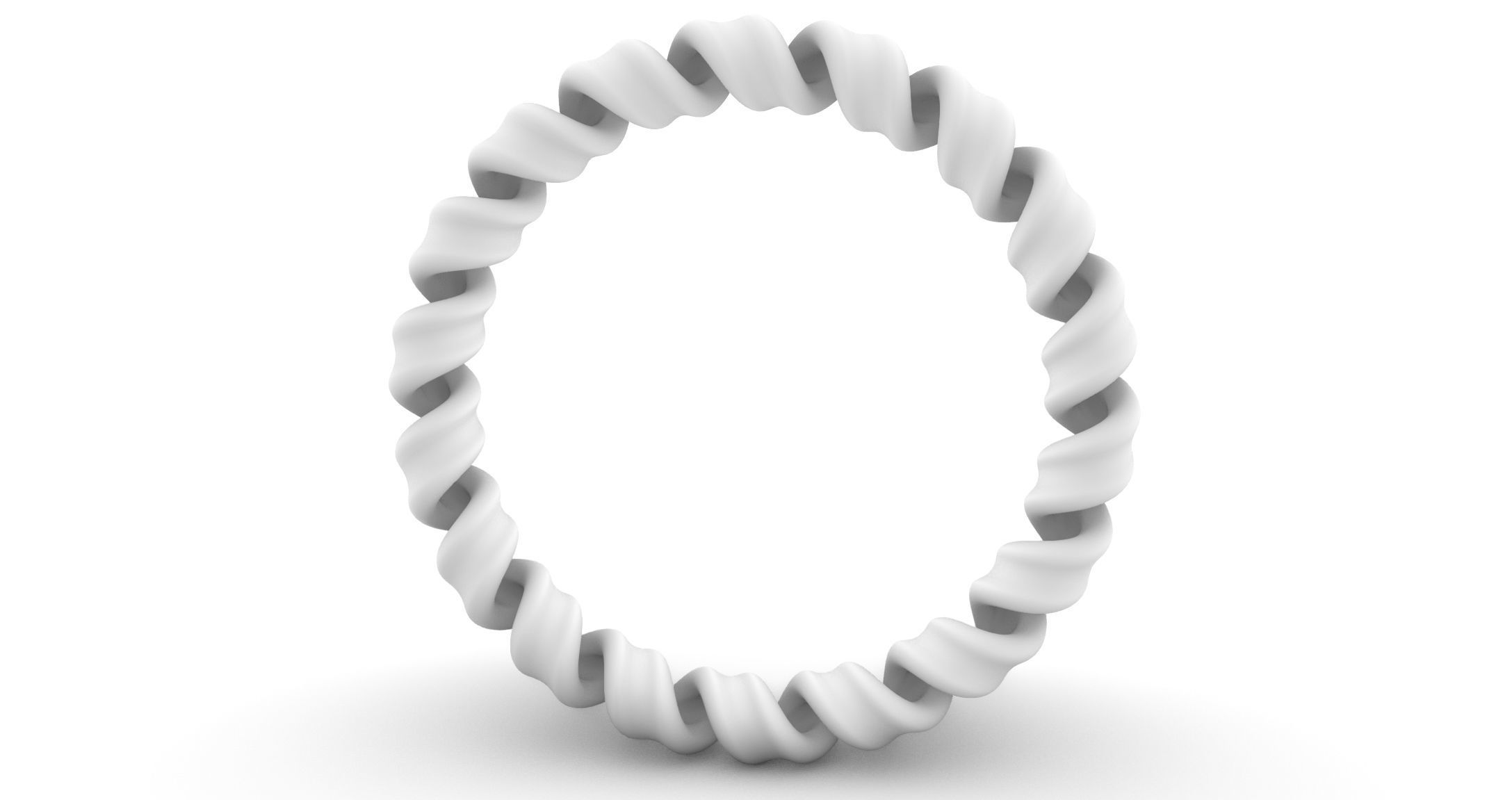 Spiral Cable Ring 3D print model_4