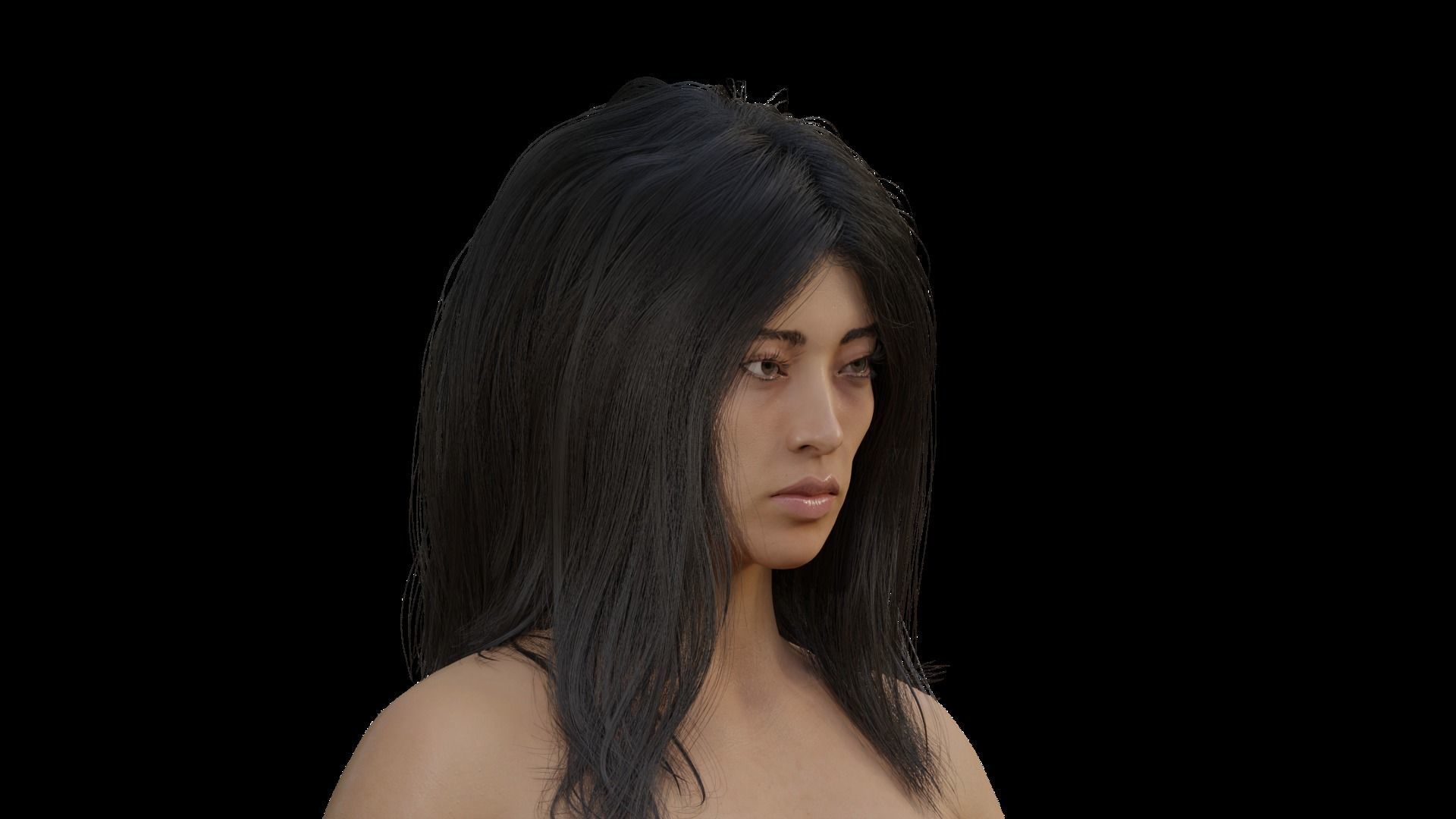 Nixa Blender Realistic Female Character 3D model_1