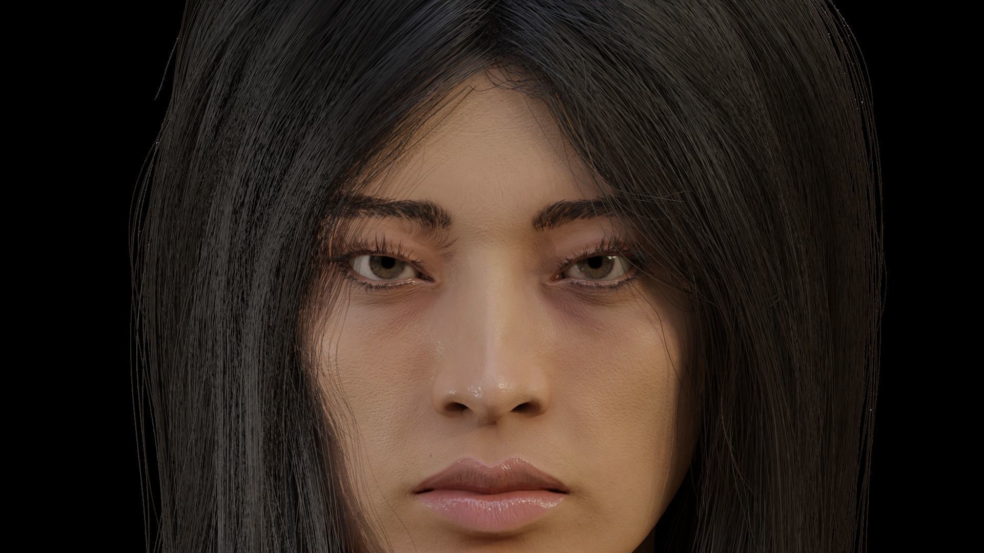 Nixa Blender Realistic Female Character 3D model_5
