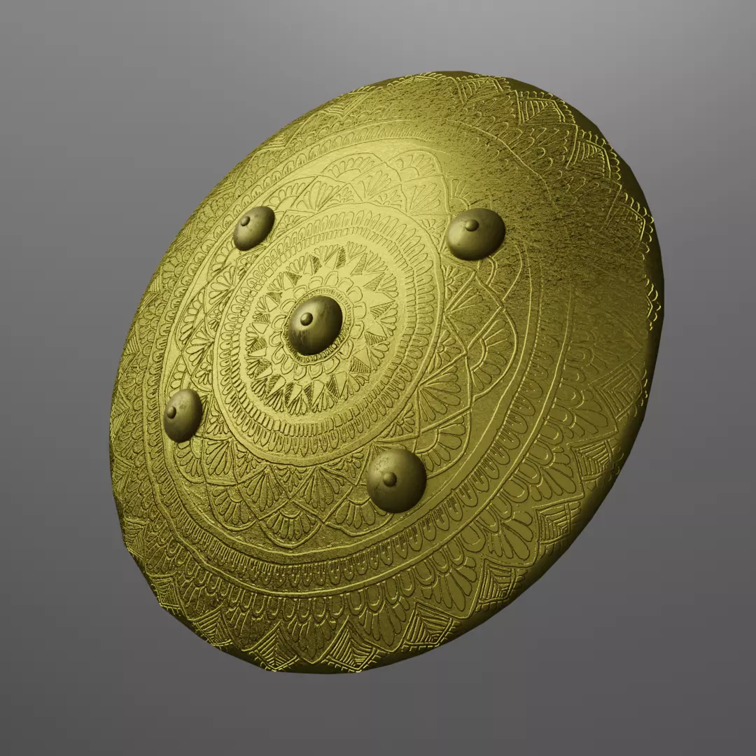 War Shield 3D model_0