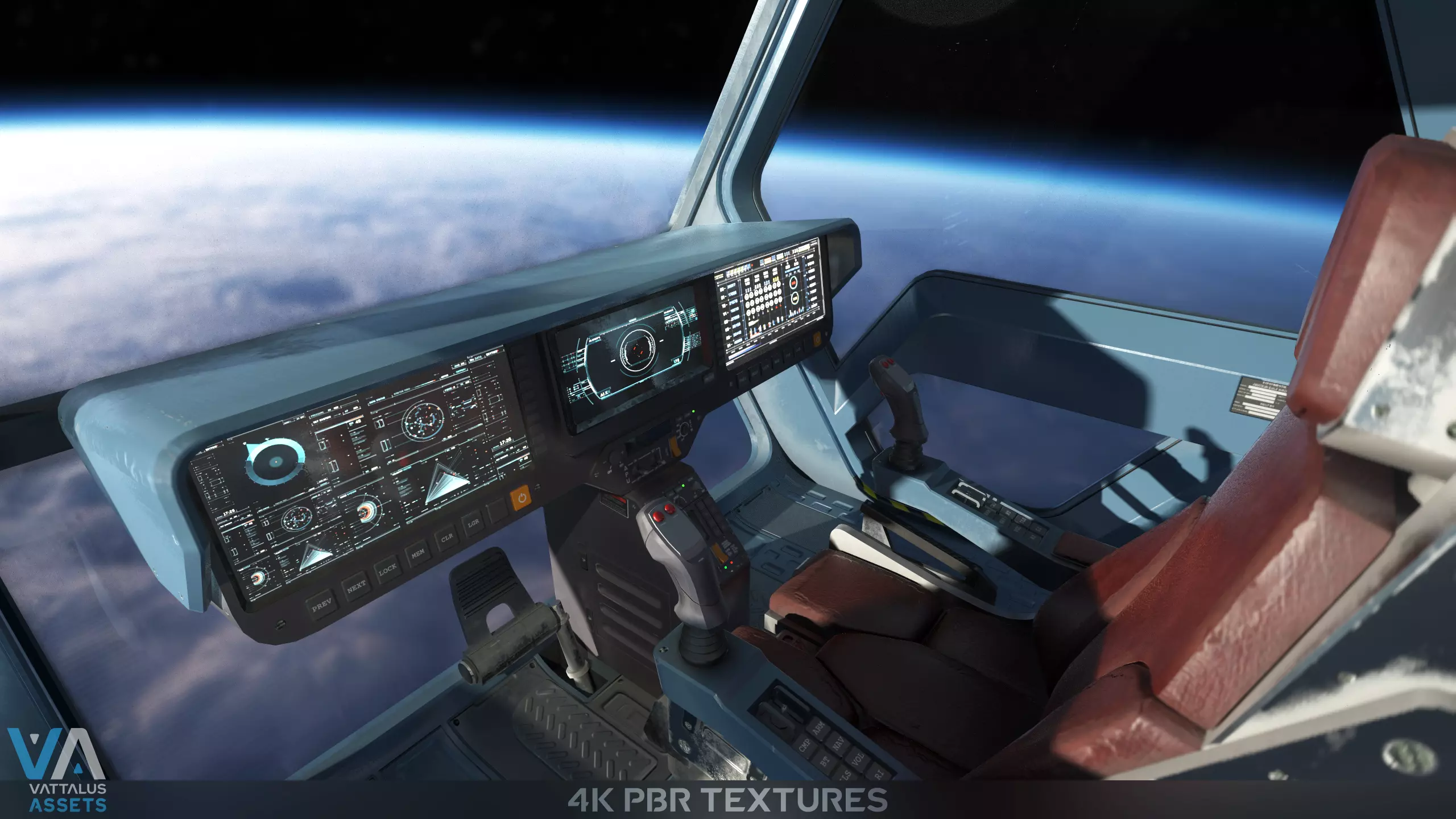 Sci Fi Fighter Cockpit 8 Low-poly 3D model