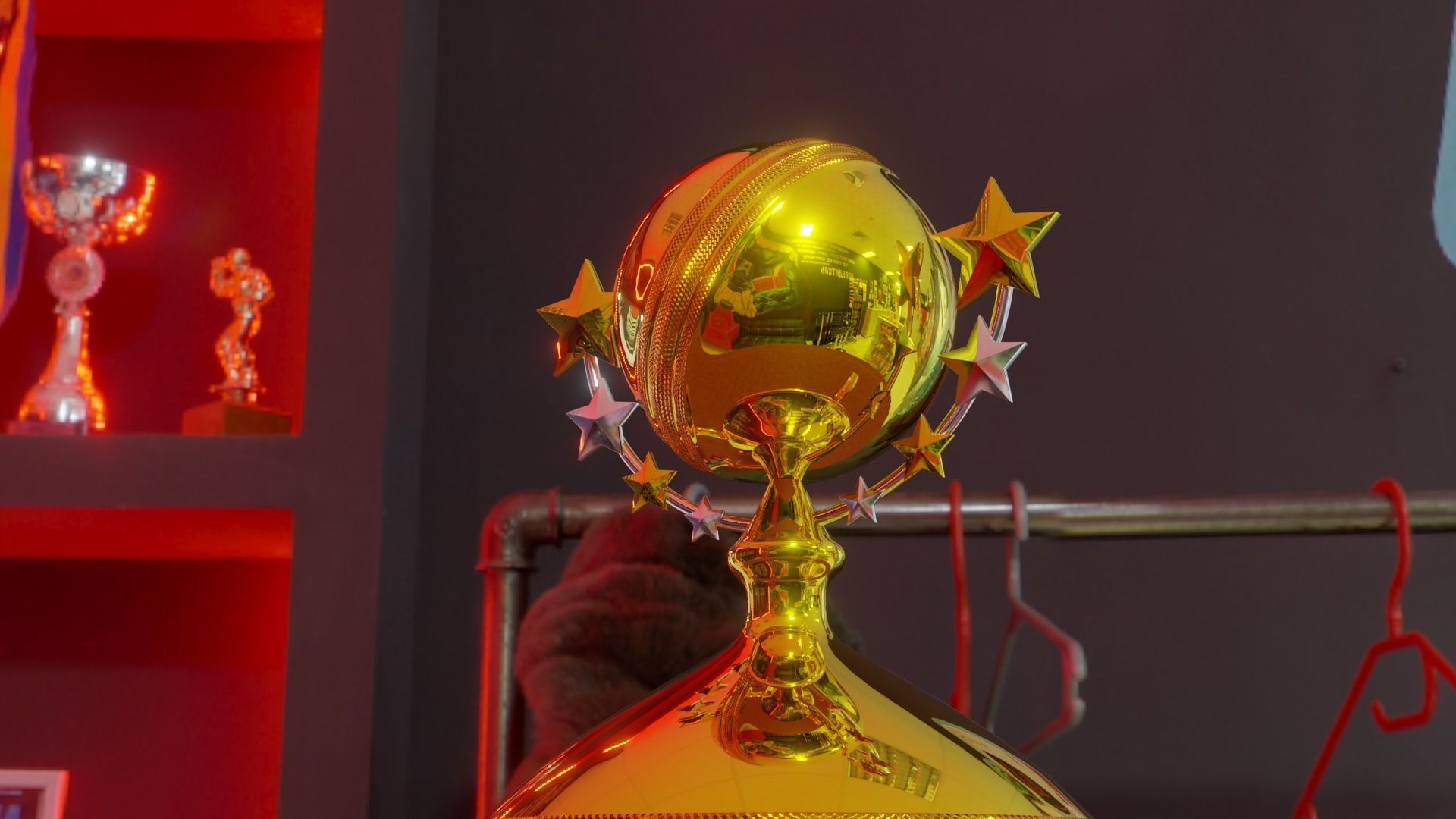 Golden Trophy cup 3D model 3D model_2