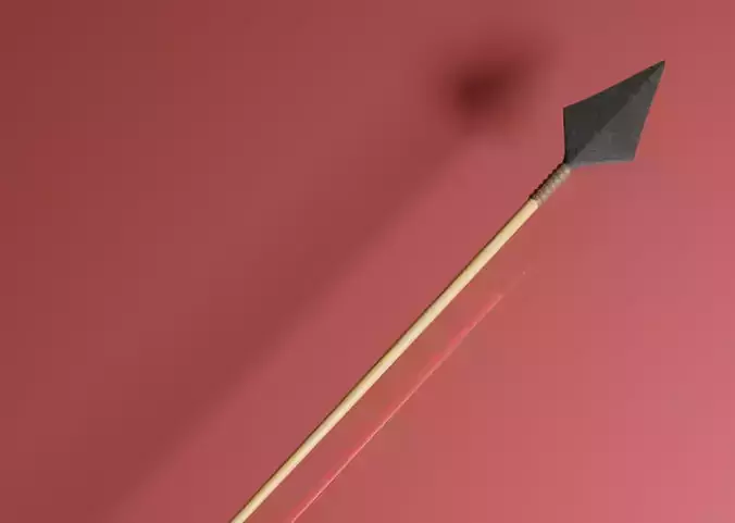 Arrow with stone 3D model