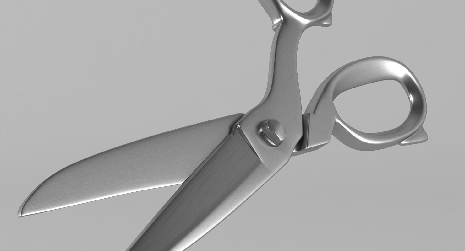 Scissors pair of 3D model_4