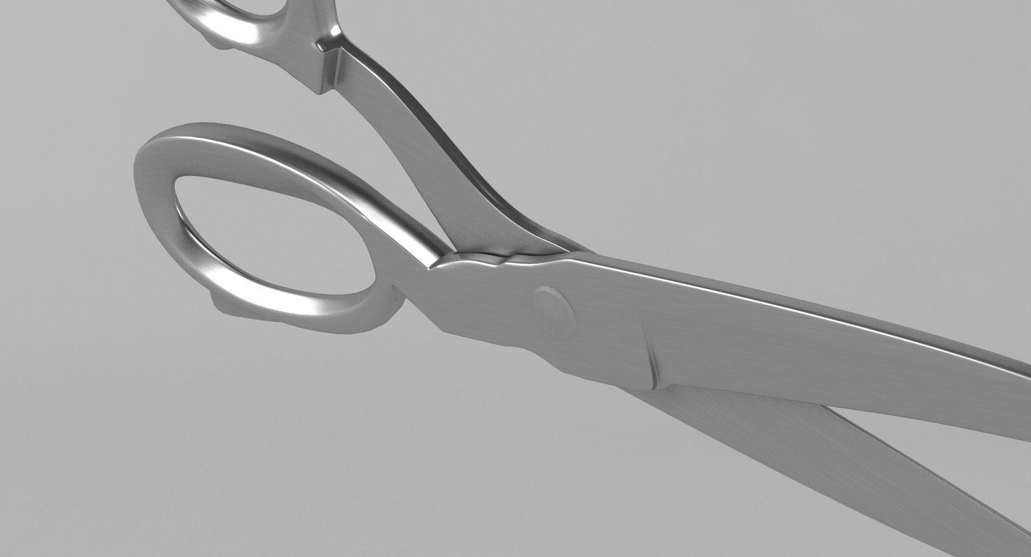Scissors pair of 3D model_5