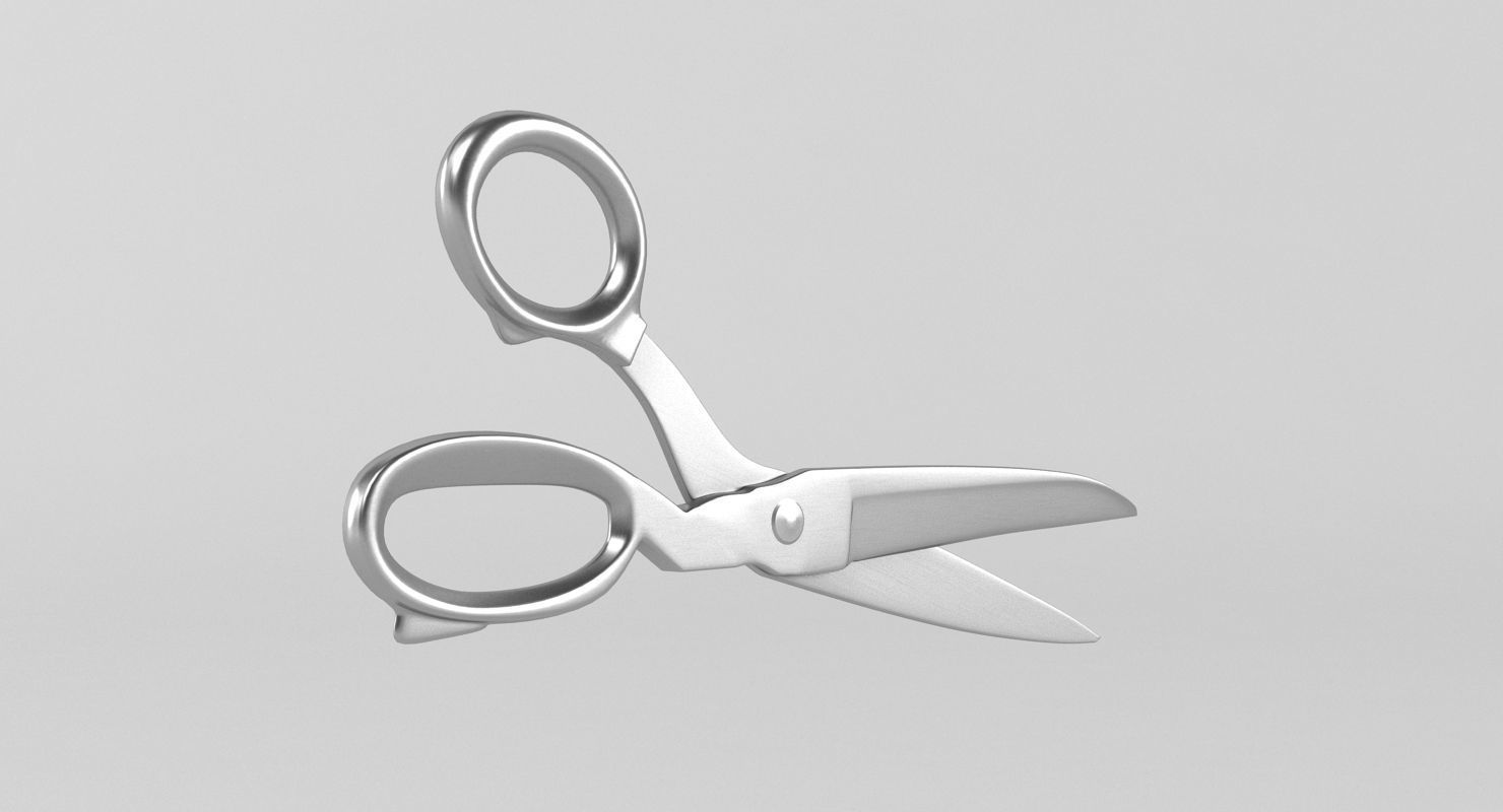 Scissors pair of 3D model_3
