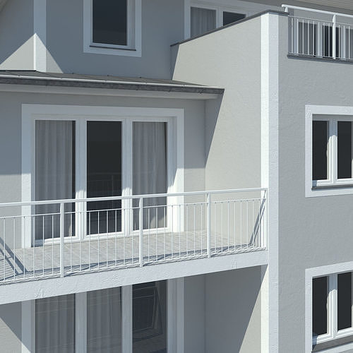 Condo Apartment Building 3D model 4