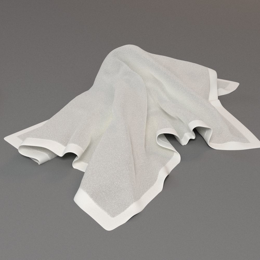 Towel Collection 2 napkin 3D model_1