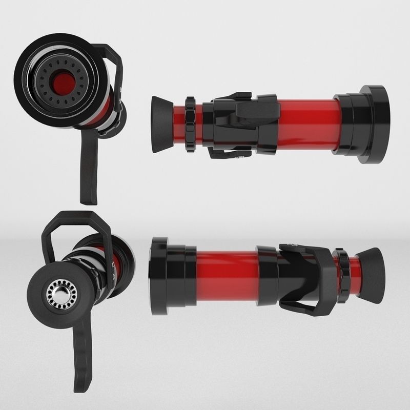 Fire Hose Nozzle 3D model_4