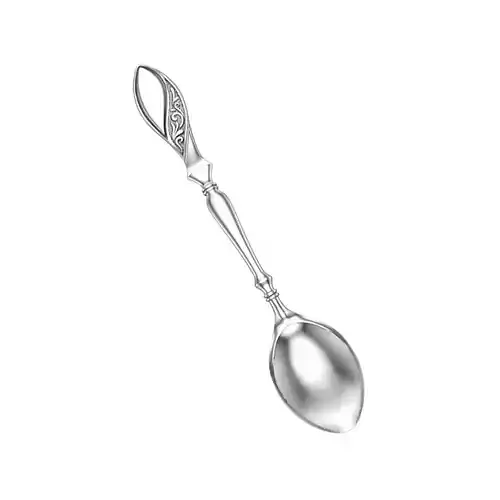 Teaspoon with floral ornament