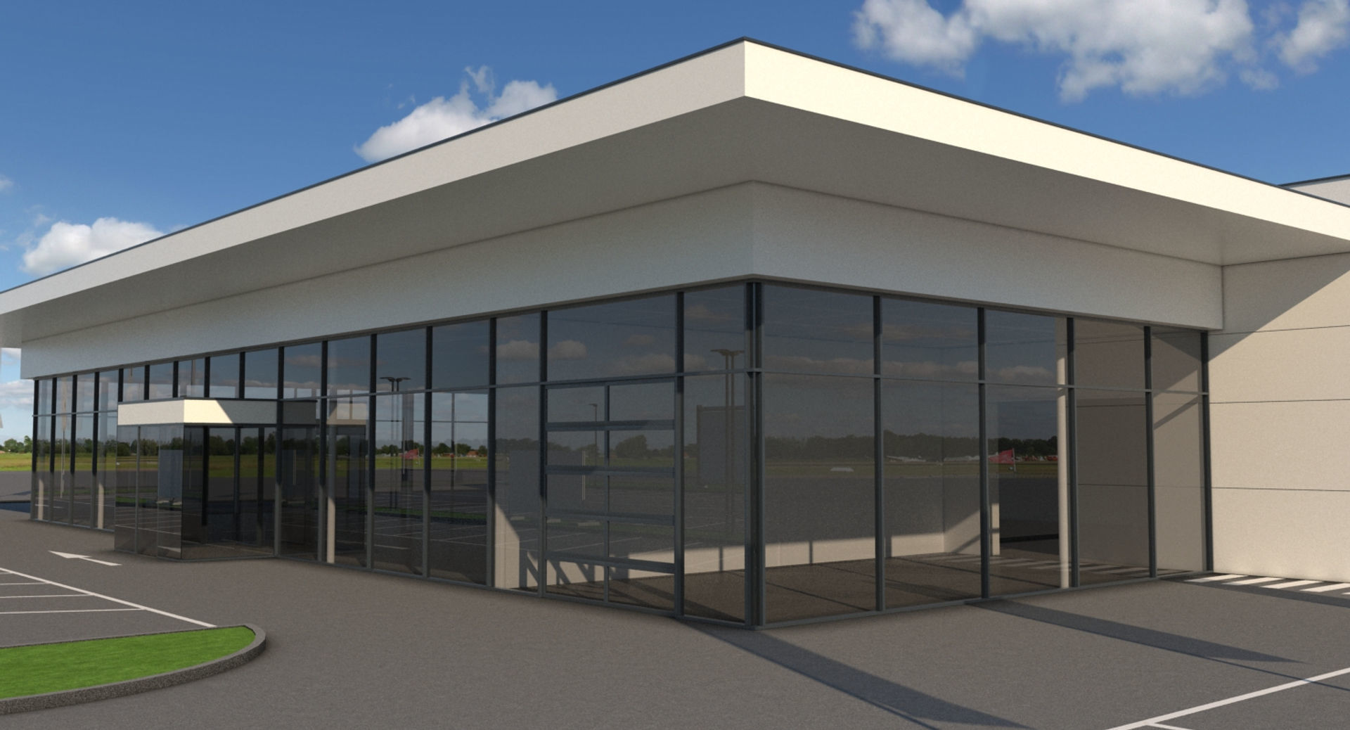 Generic Car Dealership 3D model_12