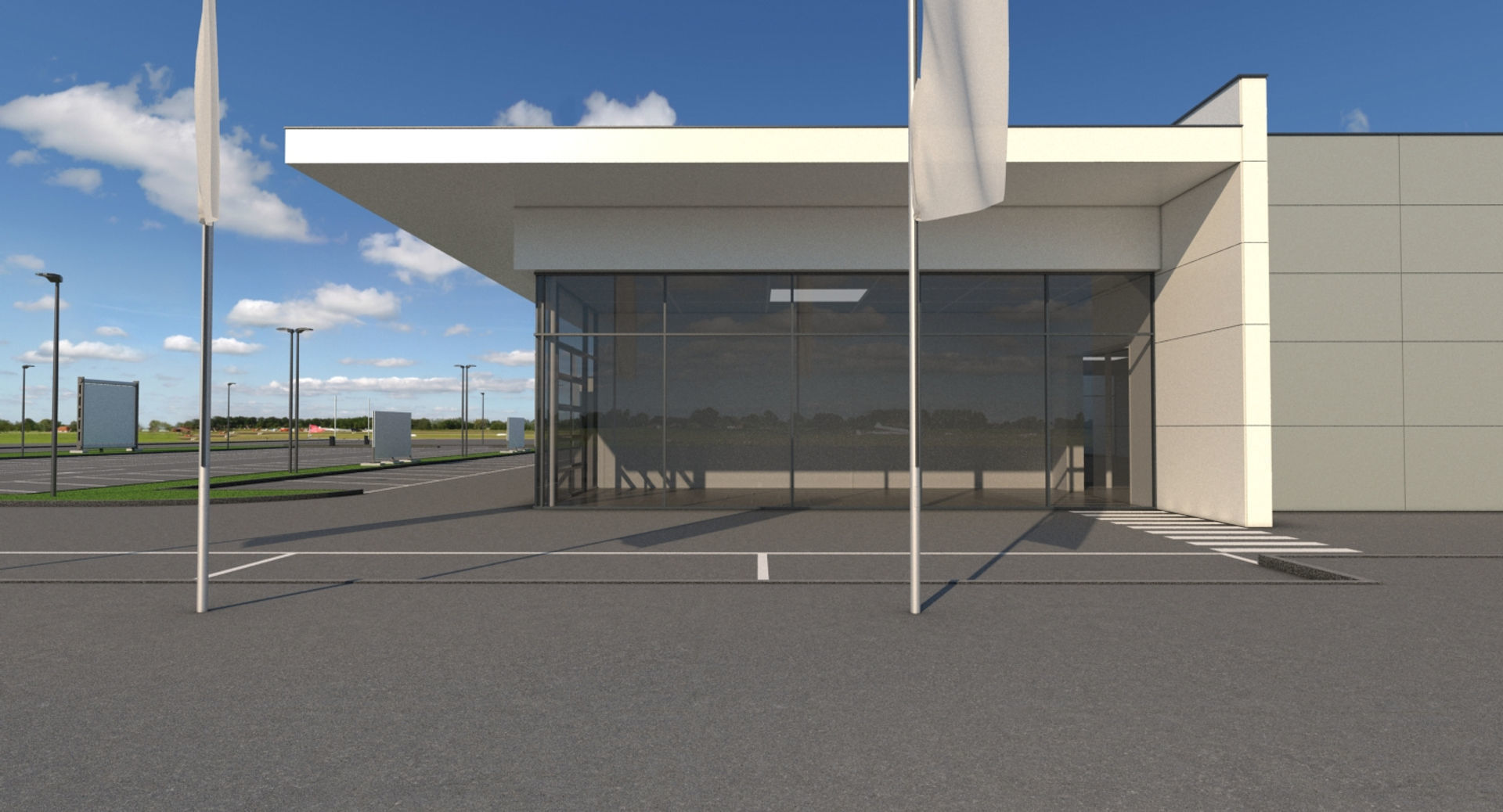 Generic Car Dealership 3D model_2