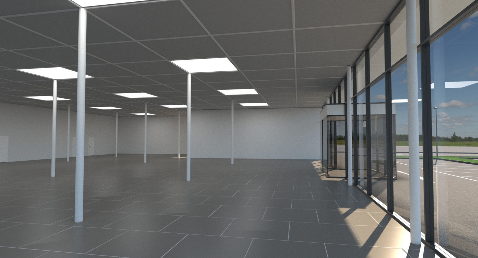 Generic Car Dealership 3D model_4