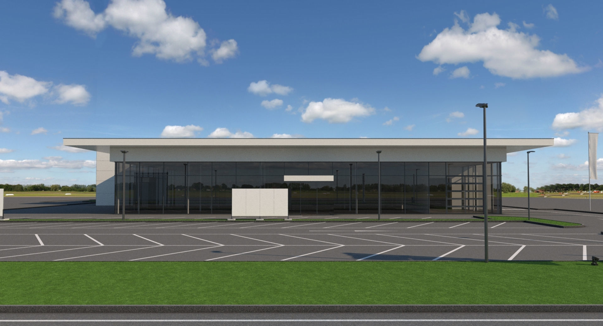 Generic Car Dealership 3D model_7