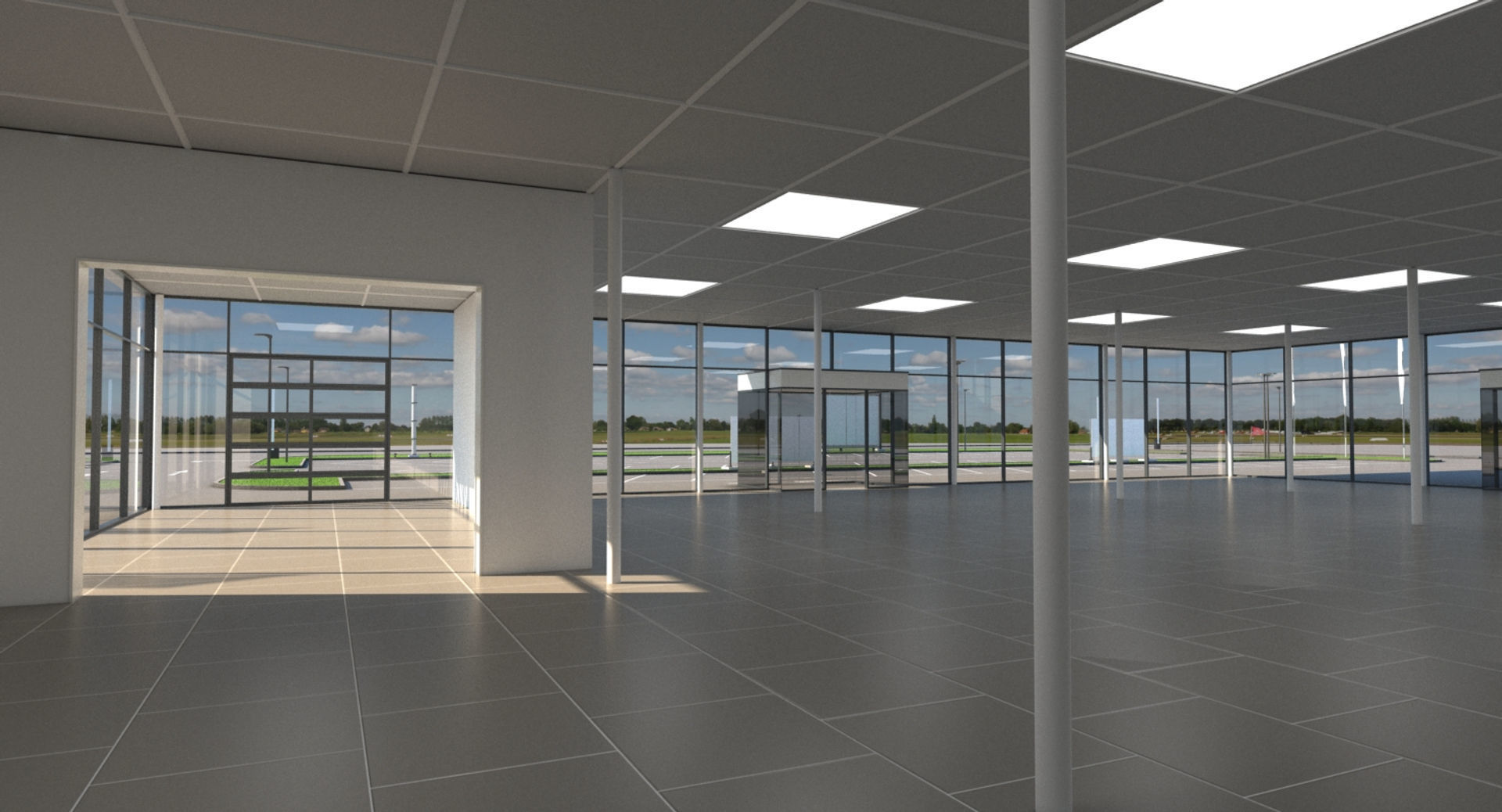 Generic Car Dealership 3D model_3