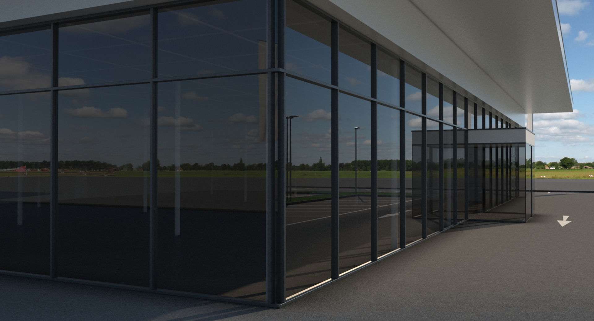 Generic Car Dealership 3D model_5