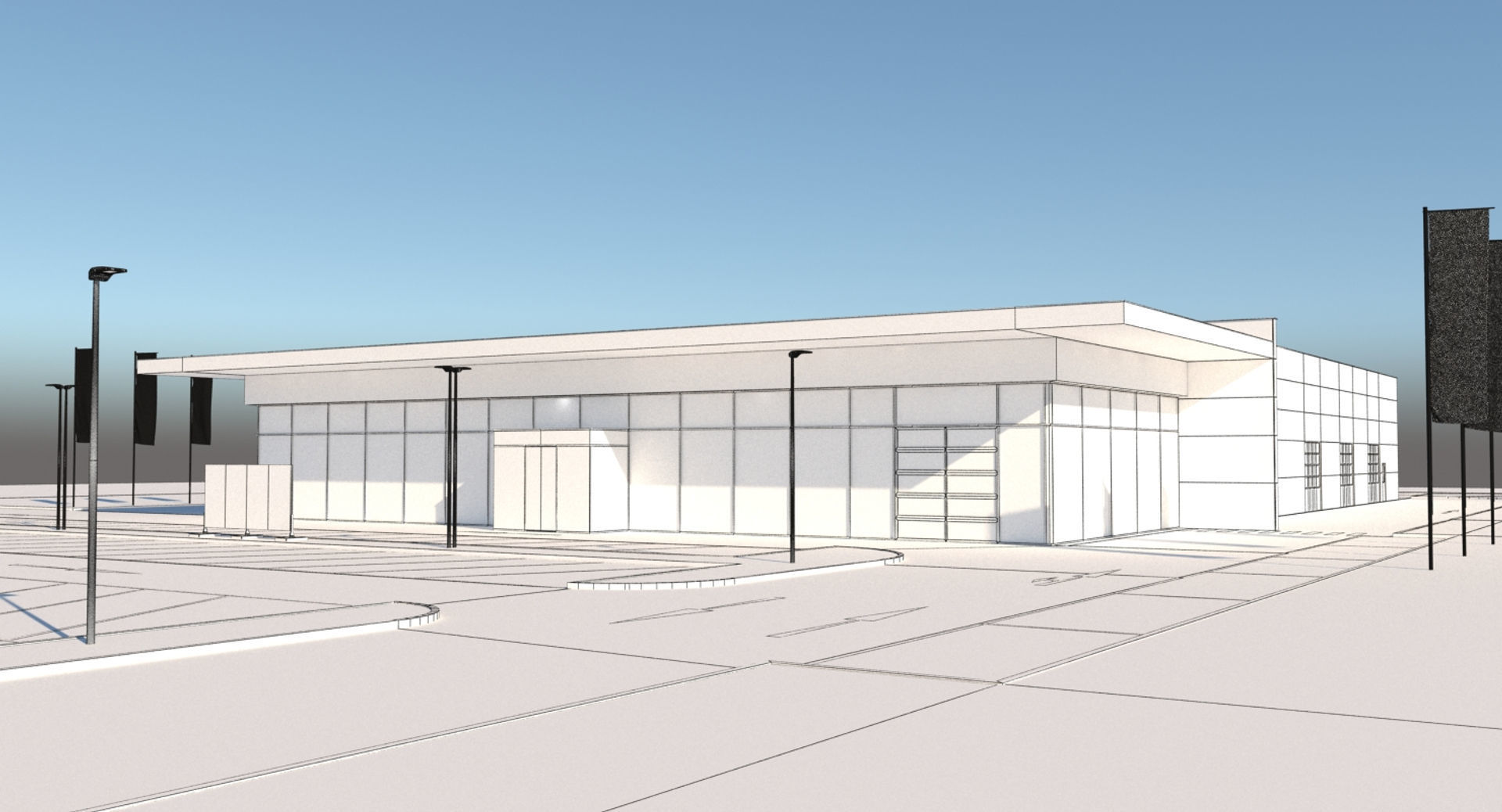 Generic Car Dealership 3D model_17