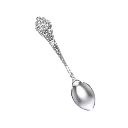 Teaspoon with floral ornament